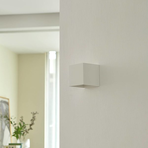 Lindby Lampe en plâtre Kay avec up/downlight LINDBY