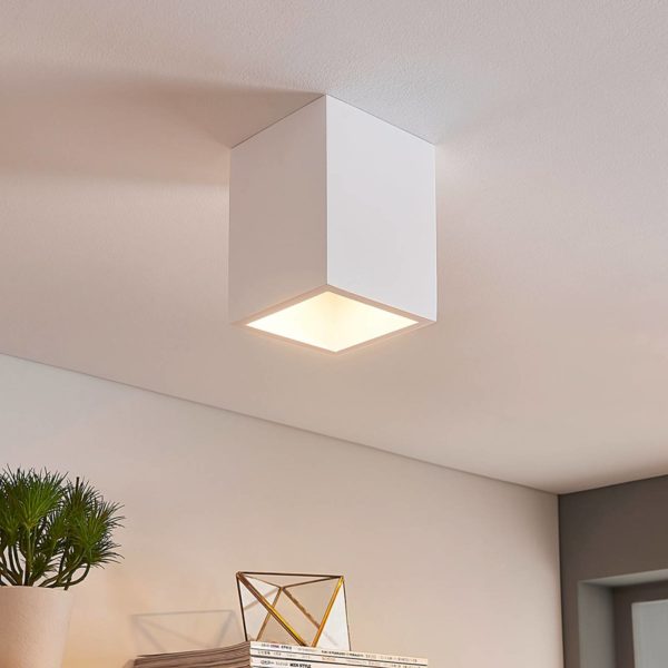 Lindby Downlight en plâtre Natalie carré LINDBY