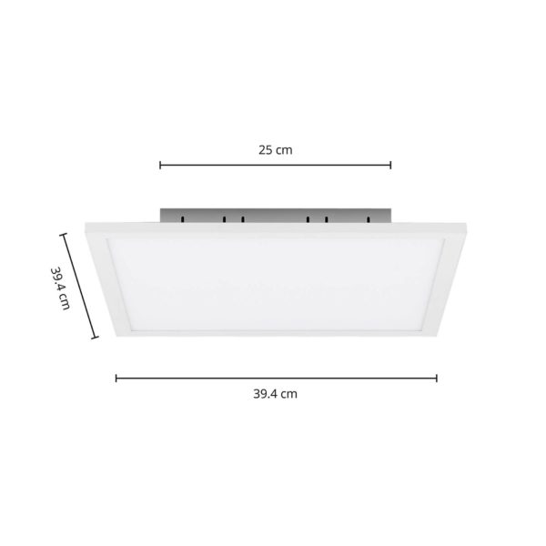 Arcchio Lysander panneau LED, CCT, 39 cm, blanc Arcchio