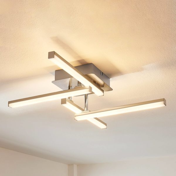 Lindby Plafonnier LED à 4 lampes Laurenzia, dimmable LINDBY