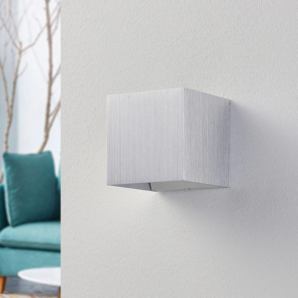 Arcchio Applique murale LED Esma en aluminium gris Arcchio
