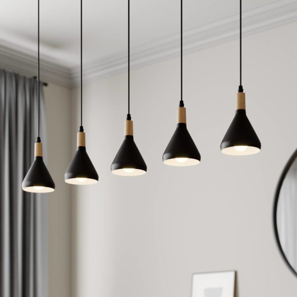 Lindby Suspension Arina en noir