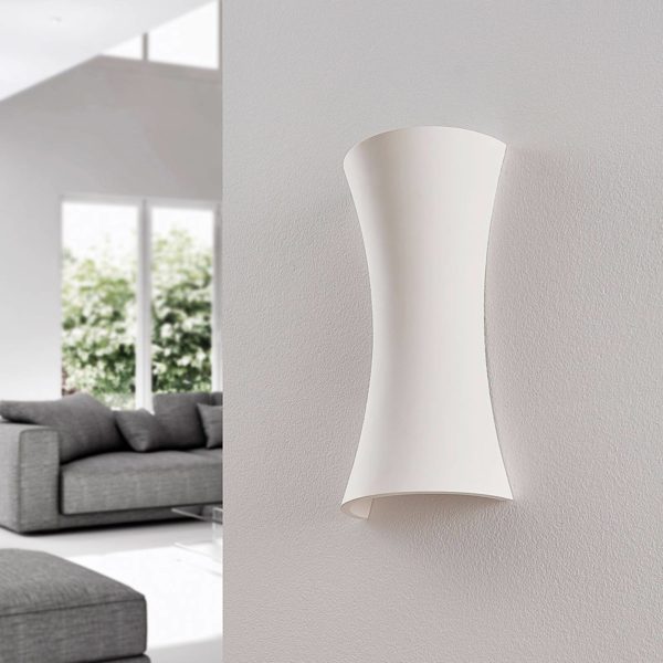 Lindby Applique Edon blanche en plâtre LINDBY