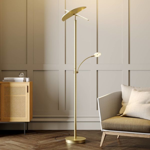 Lucande lampadaire indirect LED Anniki