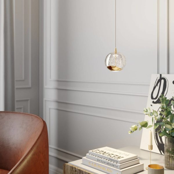 Lucande Suspension LED Hayley sphère verre