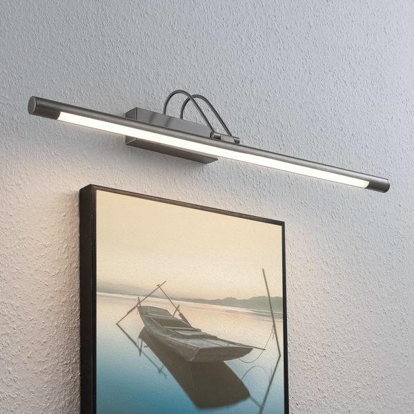 Lindby Applique tableau LED Mailine interrupteur, nickel LINDBY