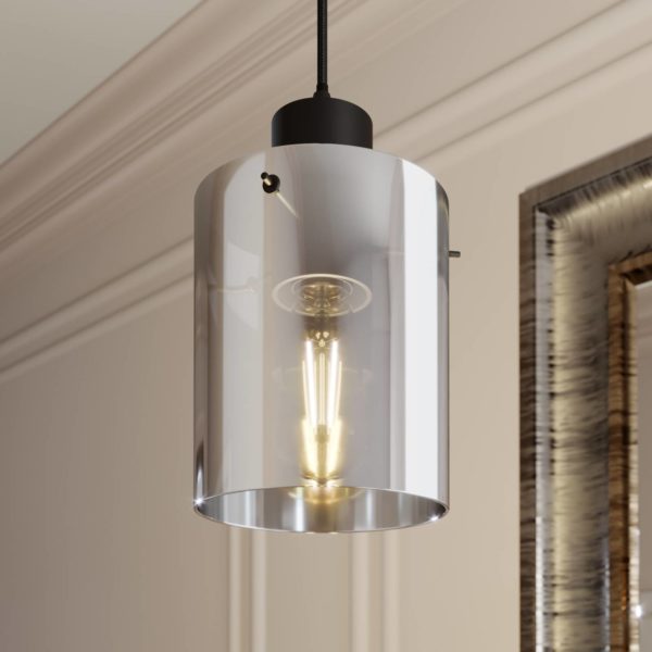 Lindby Kourtney suspension abat-jour verre