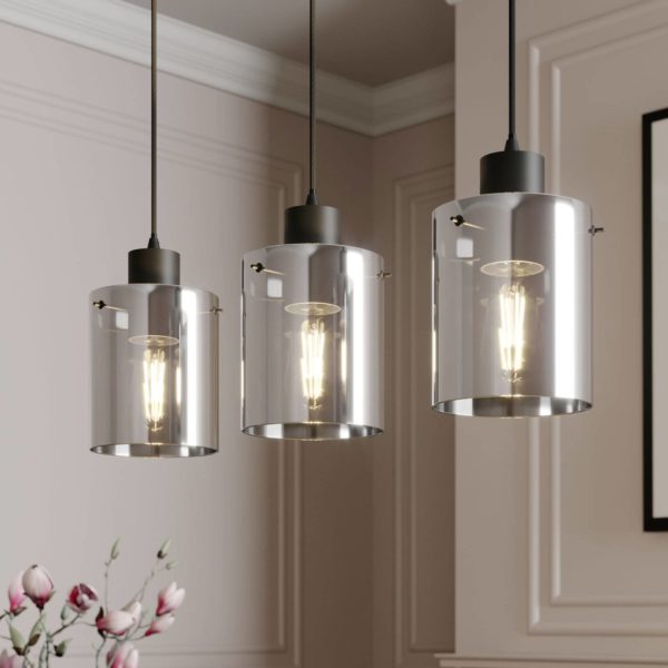 Lindby Kourtney suspension abat-jour verre