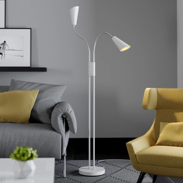Lucande Medira lampadaire à 2 lampes