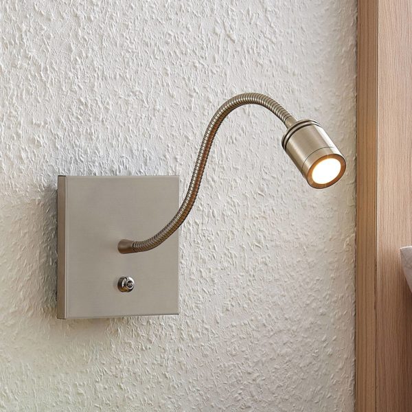 Lindby Legera liseuse murale LED bras flexible LINDBY