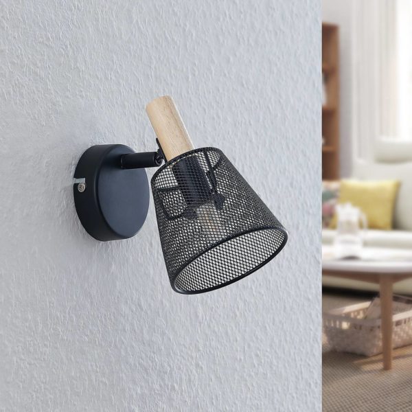 Lindby Layne spot avec abat-jour cage à 1 lampe LINDBY