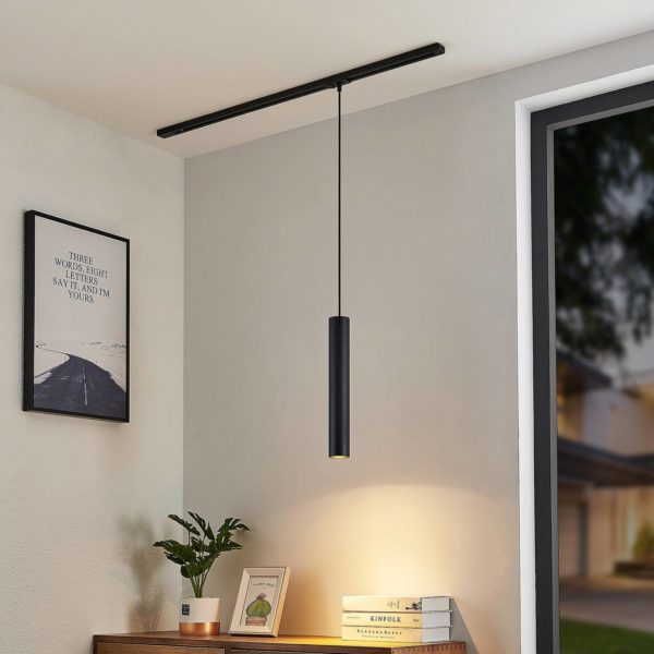 Lindby Linaro suspension monophasée 40 cm noire LINDBY