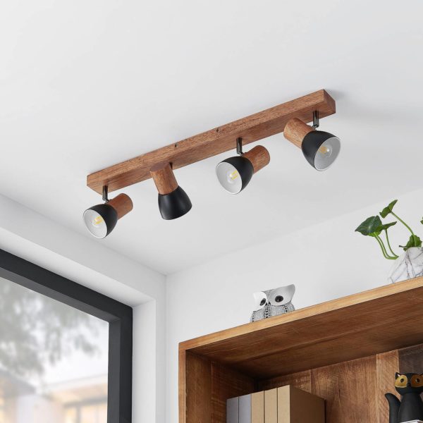 Lindby Tonja spot pour plafond avec bois