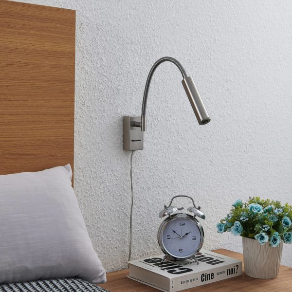 Lucande Anaella applique LED, nickel, 47 cm LUCANDE