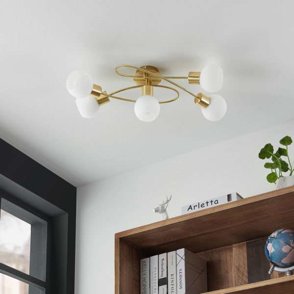 Lindby plafonnier Elaina 5 lampes long
