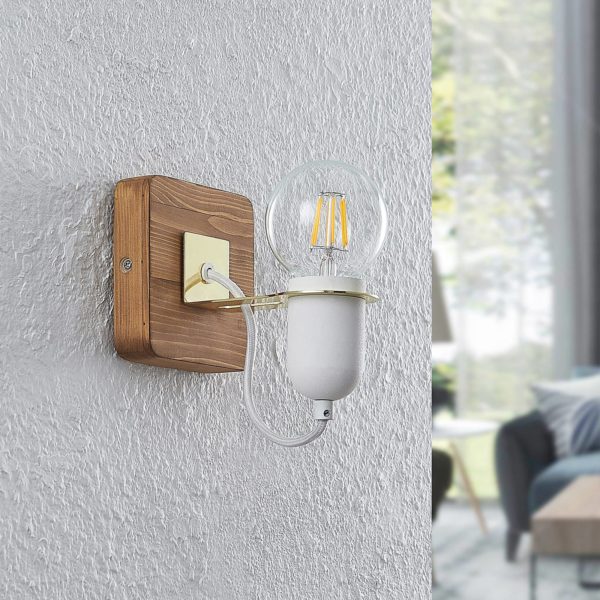 Lucande Becky spot mural, à une lampe, blanche LUCANDE