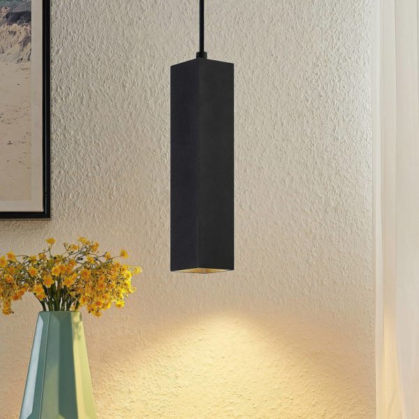 Prios Neliyah suspension angulaire noire 1 lampe PRIOS