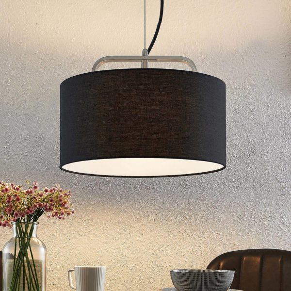 Lindby Jevanna suspension, à une lampe, noire LINDBY