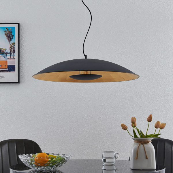 Lindby Narisara suspension noire-dorée 1 l. 80 cm LINDBY