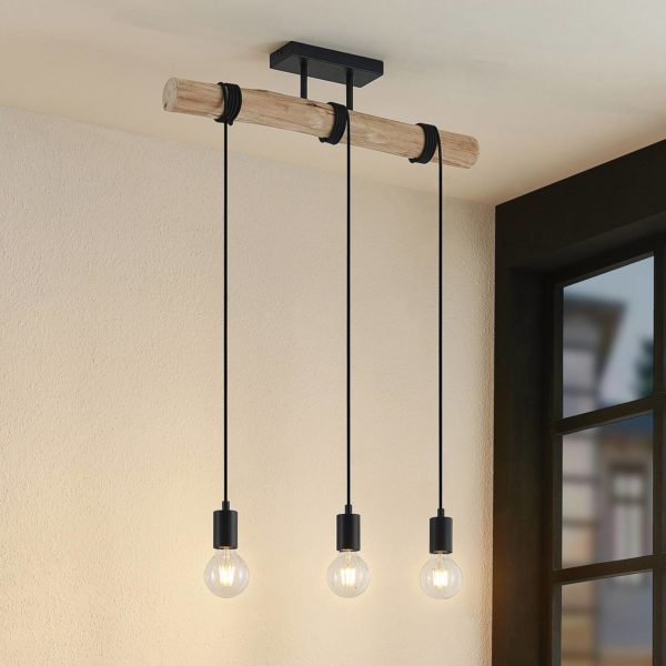 Lindby Amilia suspension avec bois