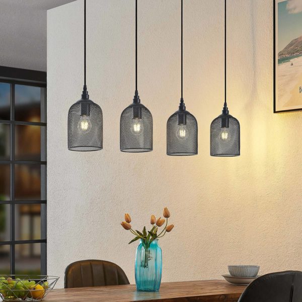 Lindby Dolcin suspension avec 4 abat-jour mesh LINDBY