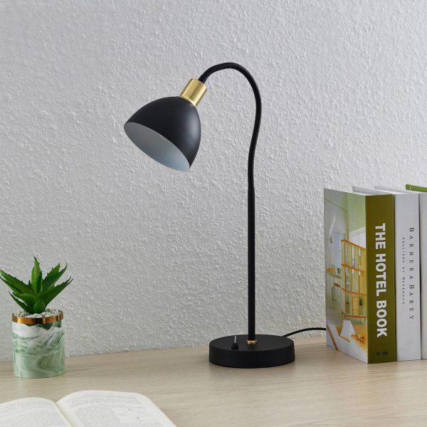 Lindby Genora lampe à poser en noir LINDBY