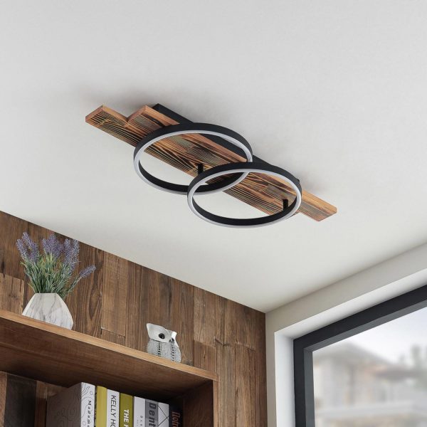 Lindby Sentoa LED plafonnier LED à 2 lampes LINDBY