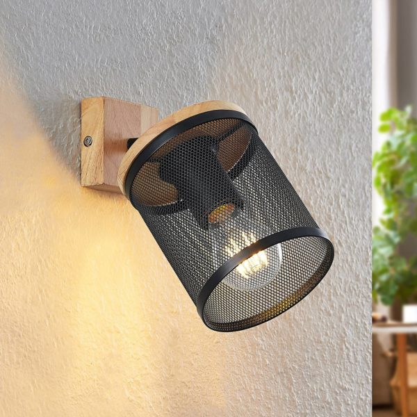 Lindby Kiriya spot avec abat-jour grille à 1 lampe LINDBY