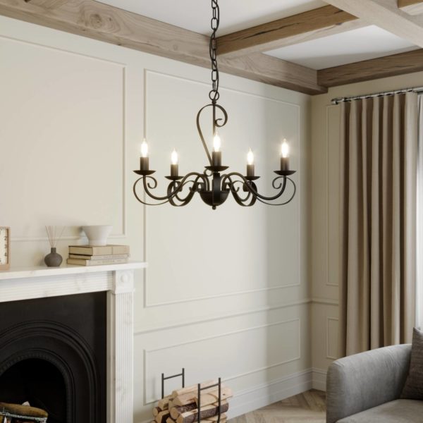 Lindby Shervan lustre à 5 lampes
