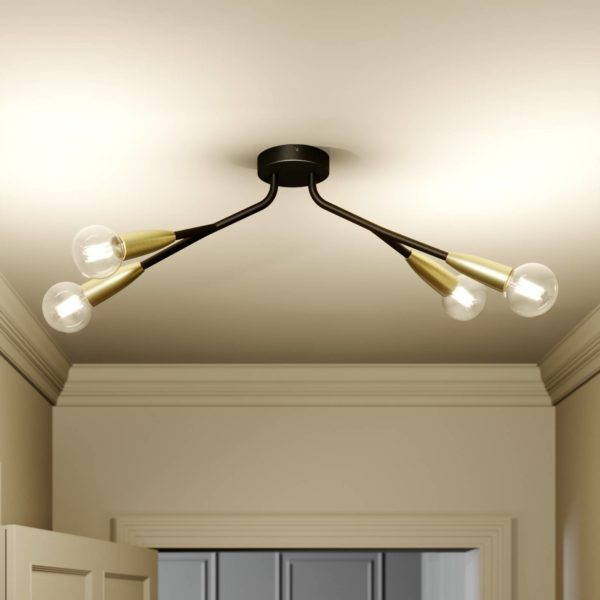 Lucande Carlea plafonnier à 4 lampes