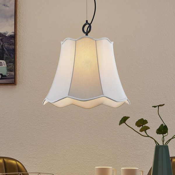 Lucande Binta suspension, à 1 lampe, gris argenté LUCANDE