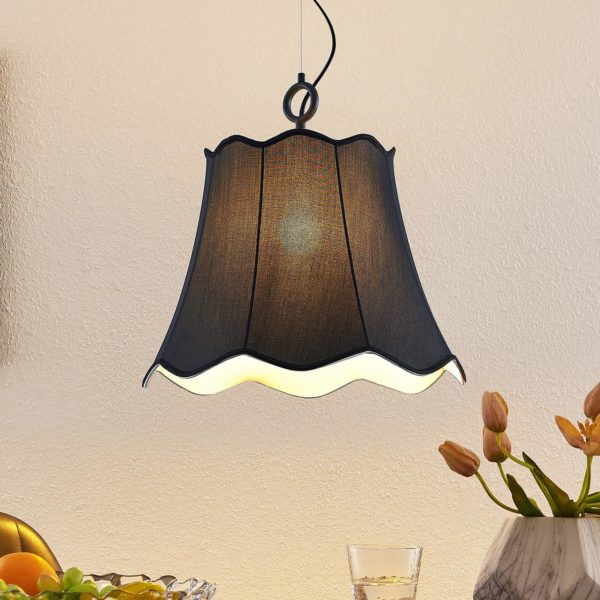 Lucande Binta suspension, à une lampe, noire LUCANDE