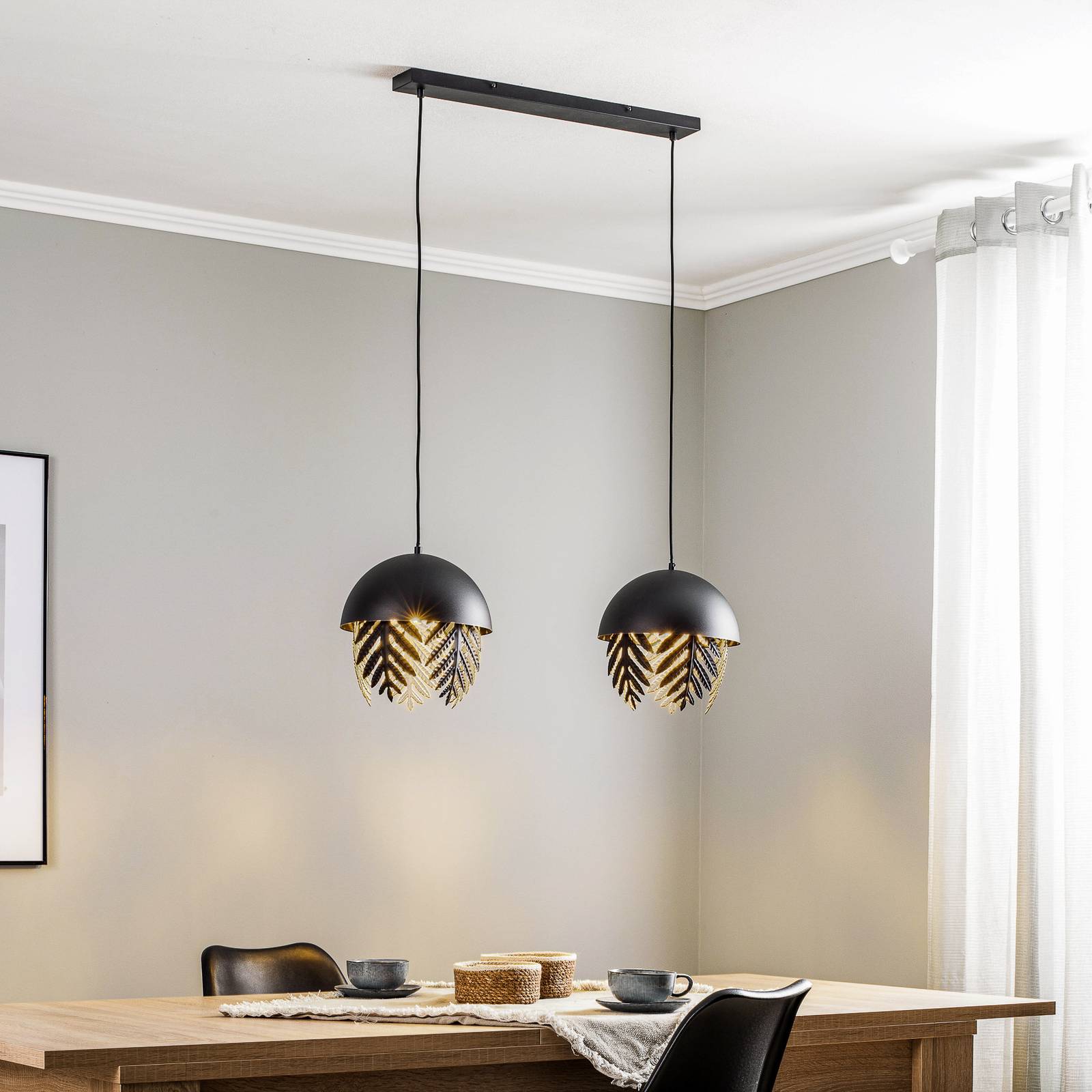 Lucande Aparas Suspension aspect feuille