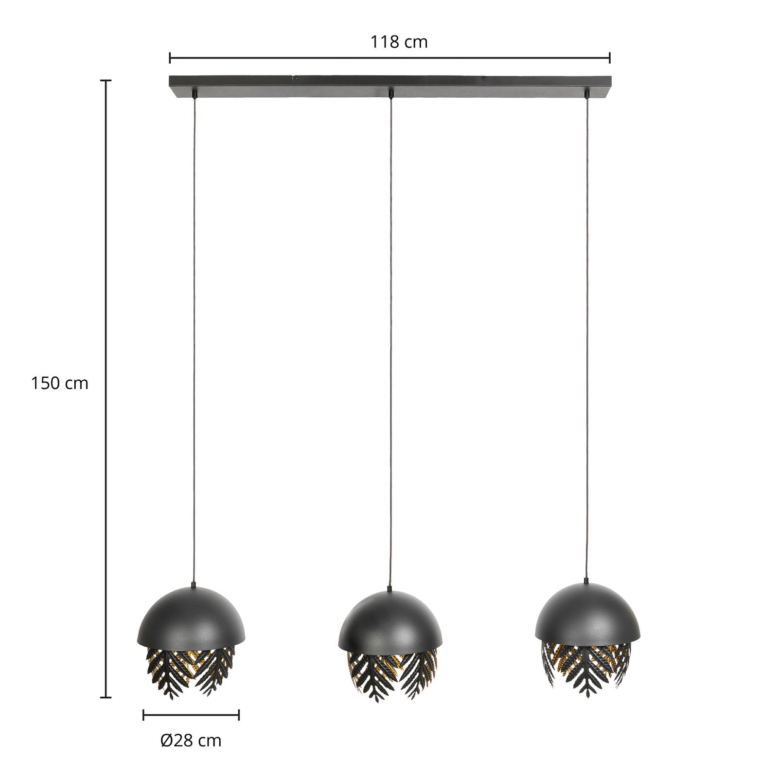 Lucande Aparas Suspension aspect feuille