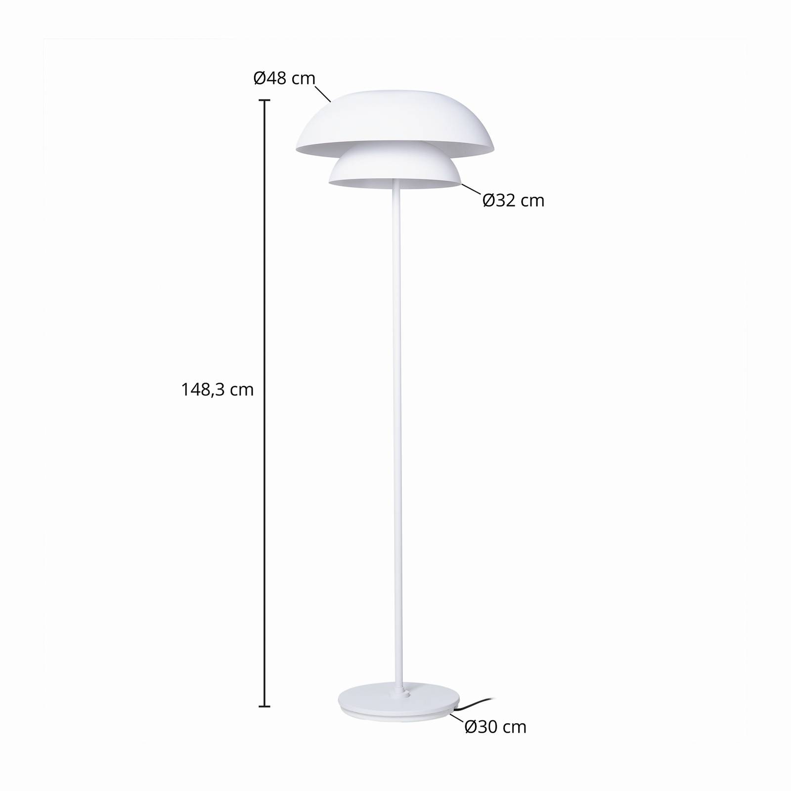 Lucande Kellina lampe sur pied en blanc LUCANDE