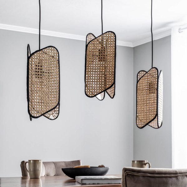 Lucande Bassiola suspension en bambou