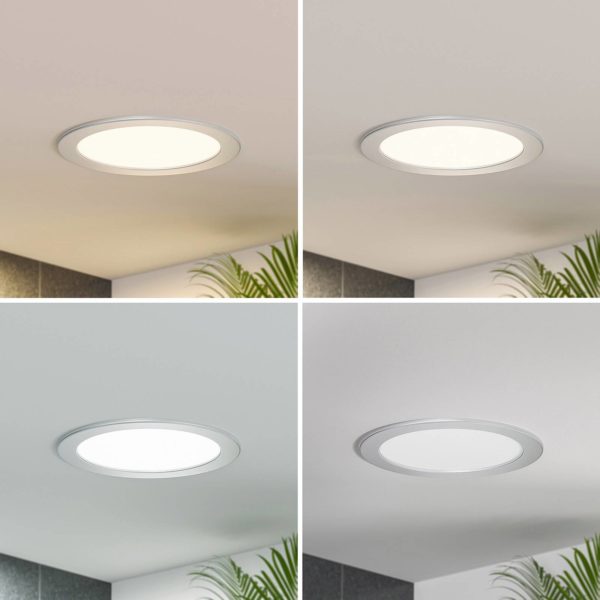 Prios Cadance lampe encastrée LED argentée 22 cm PRIOS