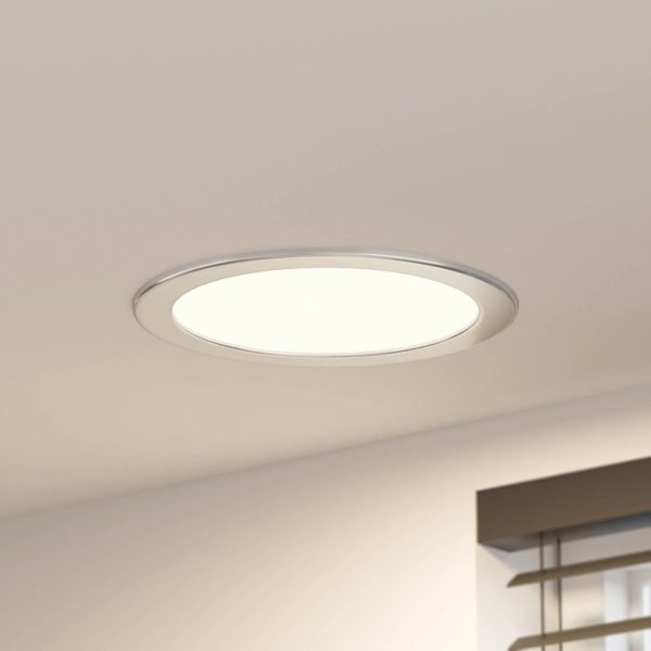 Prios Cadance lampe encastrée LED argentée 24 cm PRIOS
