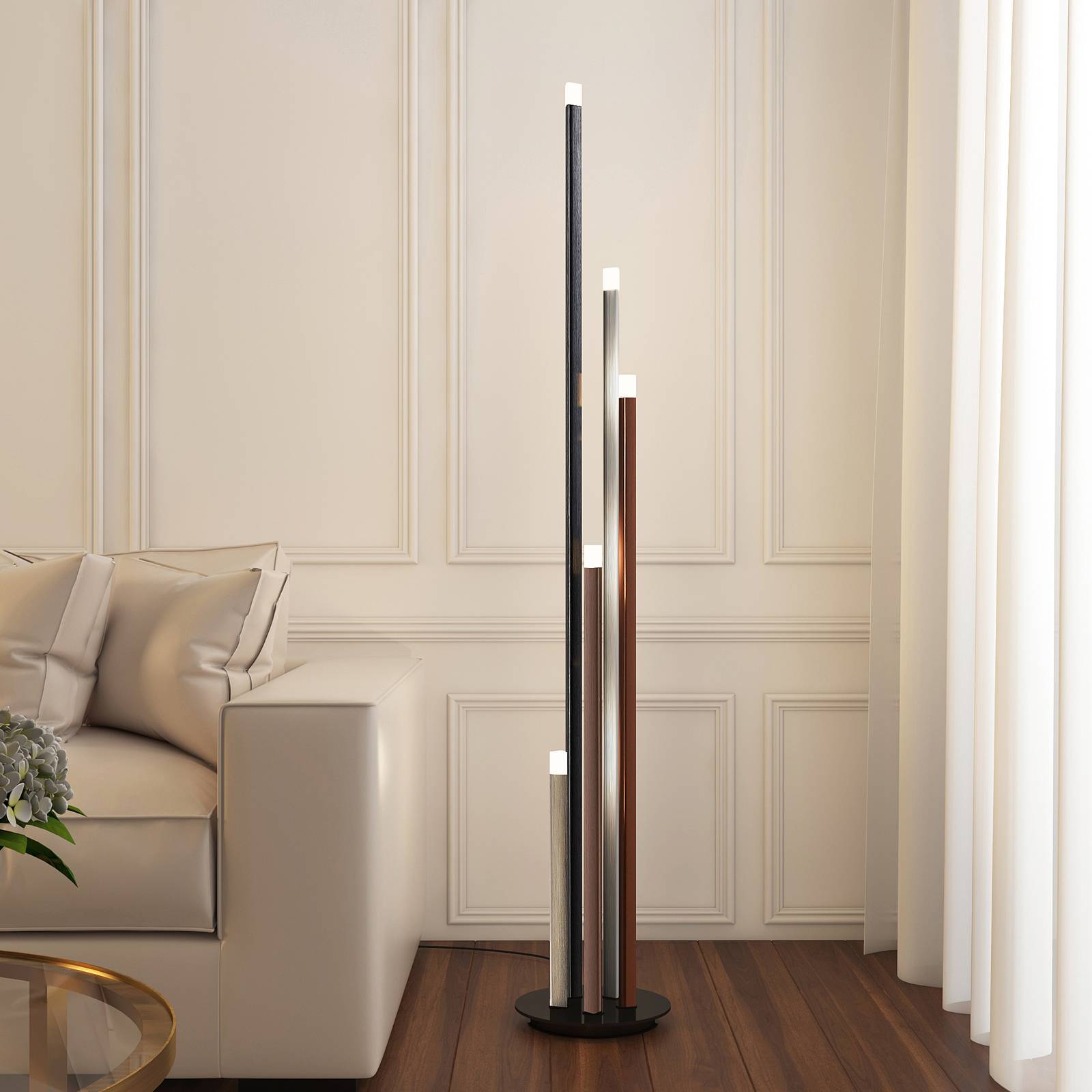 Lucande Stoika lampadaire LED LUCANDE