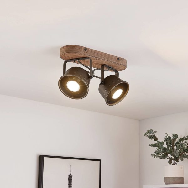 Lindby Rubinjo spot pour plafond, 2 lampes allongé LINDBY