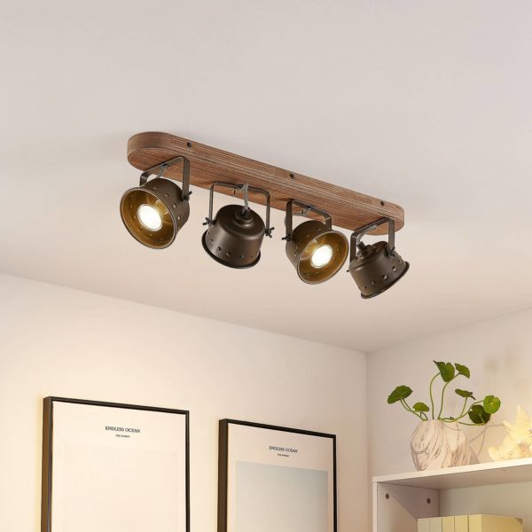 Lindby Rubinjo spot pour plafond, 4 lampes allongé LINDBY