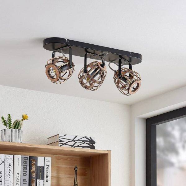 Lindby Bominio spot pour plafond, à trois lampes LINDBY