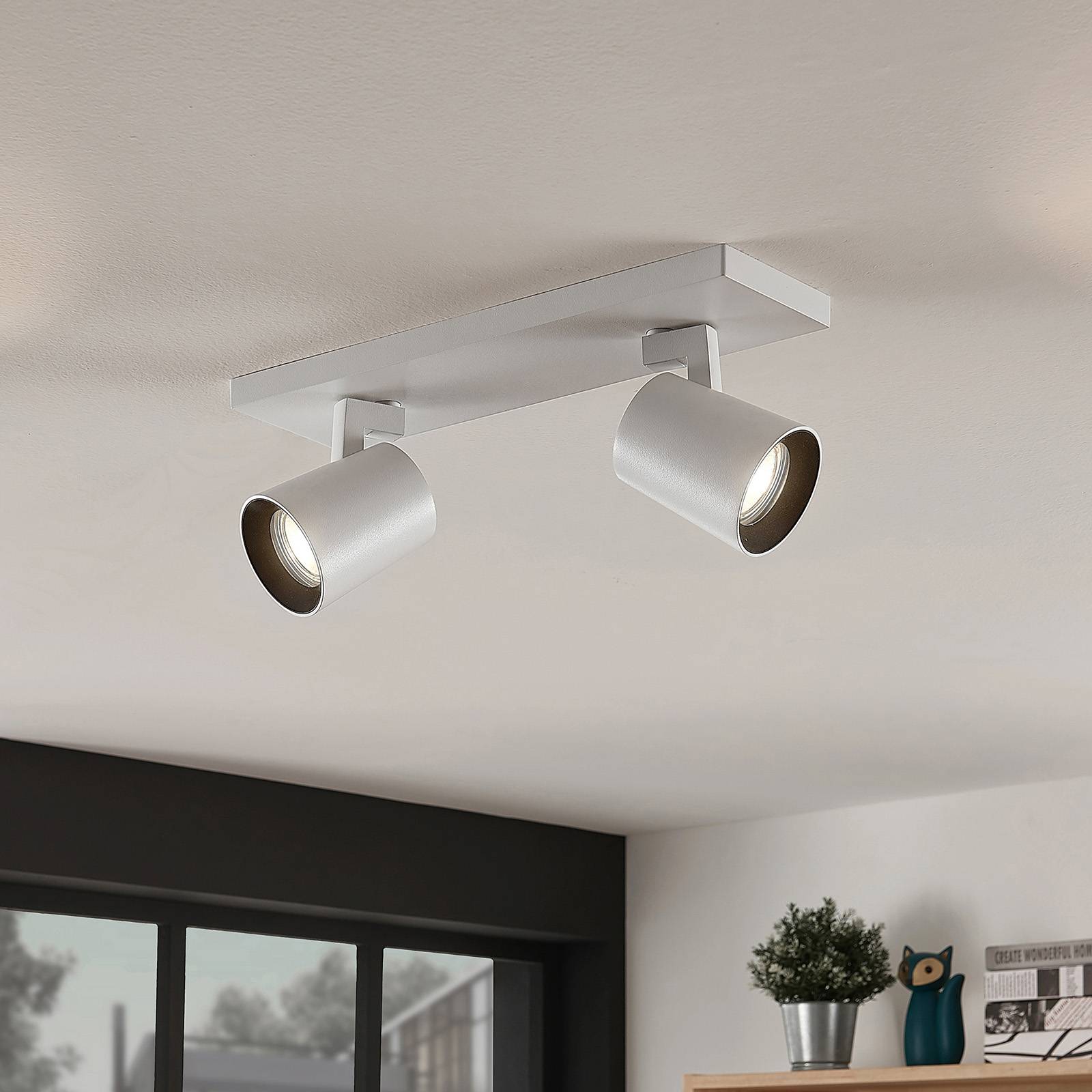 Arcchio Iavo spot plafond angulaire blanc 2 lampes Arcchio