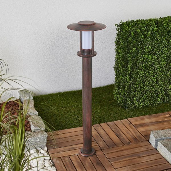 Lindby Borne lumineuse LED Pavlos couleur rouille LINDBY