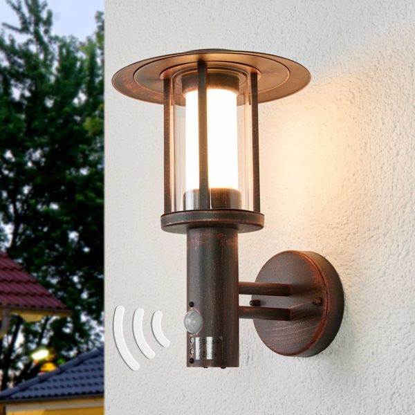 Lindby Applique d'extérieur à capteur Pavlos avec LED LINDBY