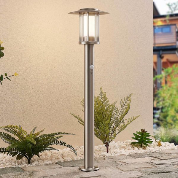 Lindby Borne lumineuse LED Gregory inox LINDBY