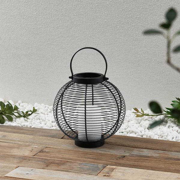 Lindby Mairuna lanterne solaire LED noire