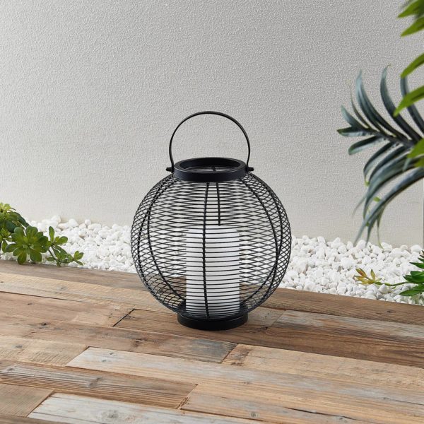Lindby Mairuna lanterne solaire LED noire