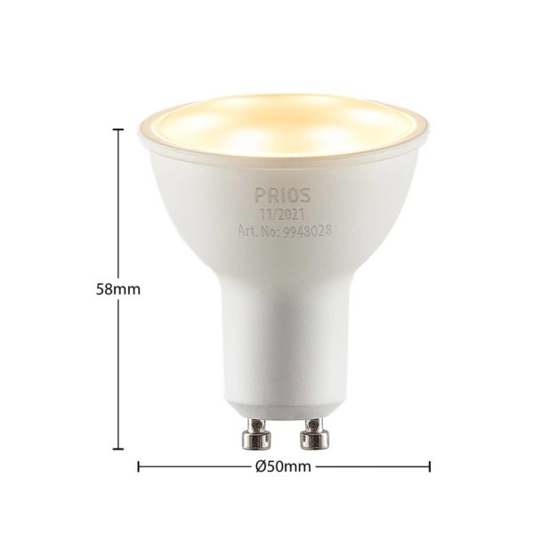 PRIOS Réflecteur LED GU10 5 W 3 000 K 120° PRIOS