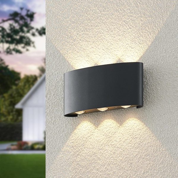 ELC Emirana applique d’extérieur LED, anthracite ELC